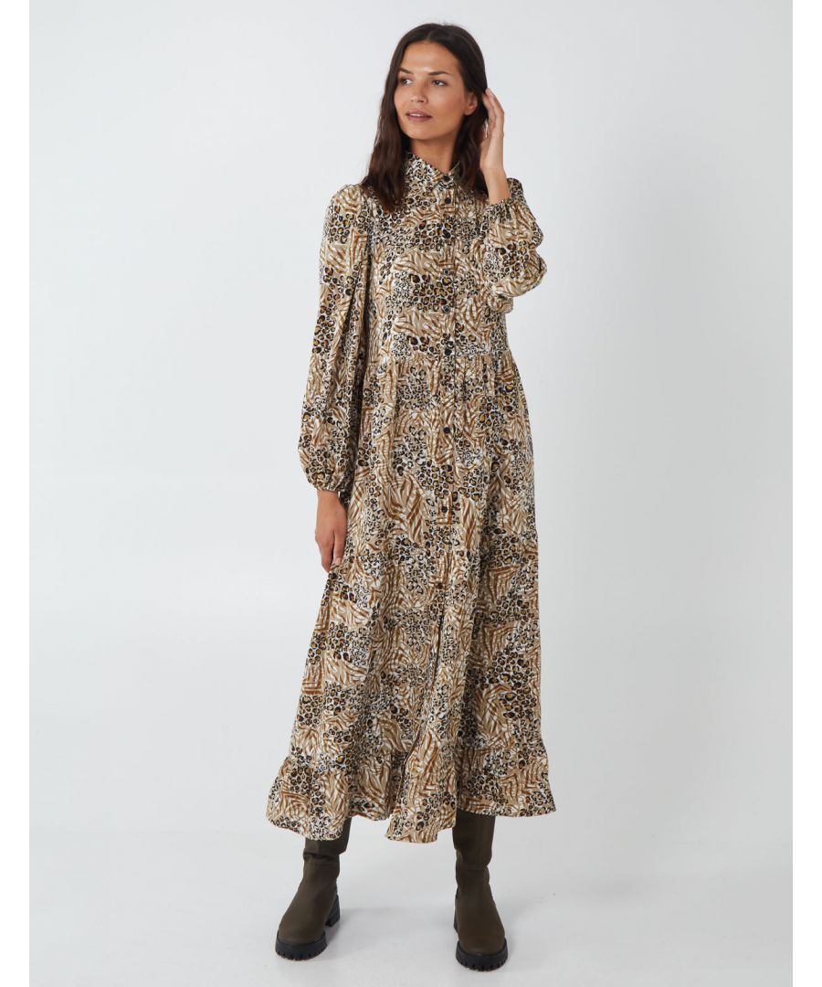 Image for LOIS - Button Front Long Sleeve Maxi Dress