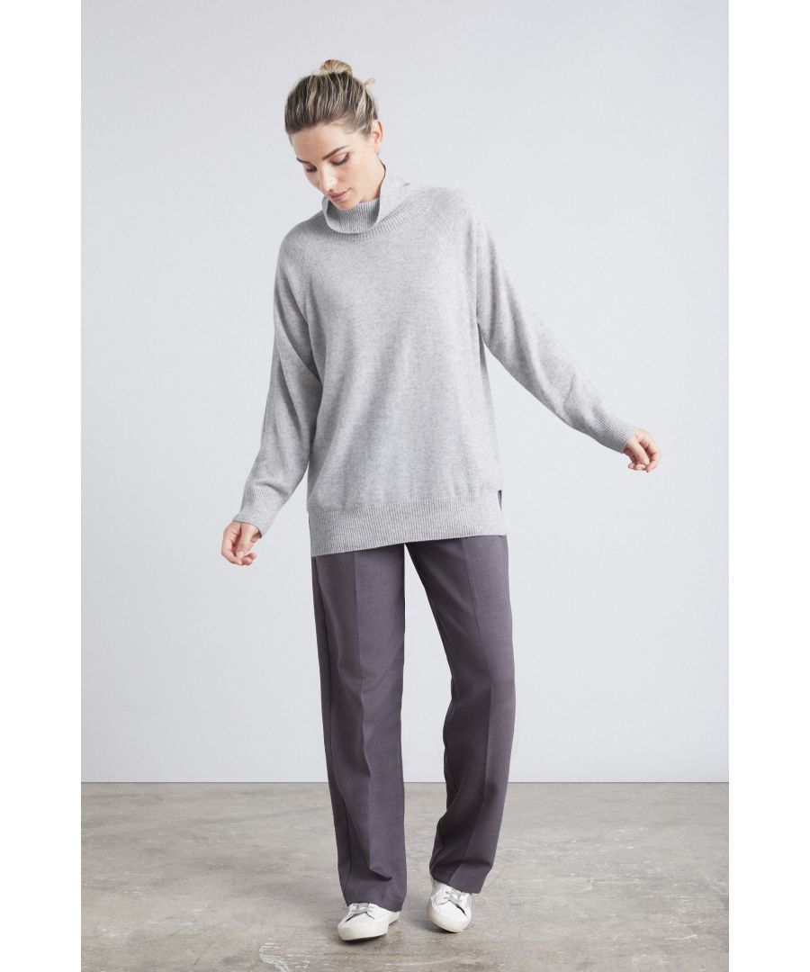 Image for Polo Neck Cashmere Sweater in Grey