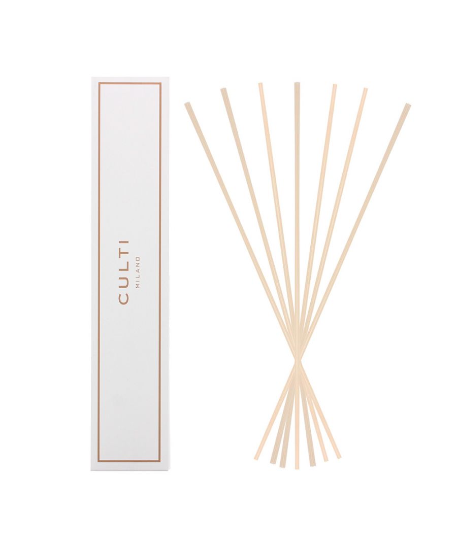 Rattan sticks for the gradual and continuous diffusion of the fragrance in the air. Natural, made from the core of the rattan plant.