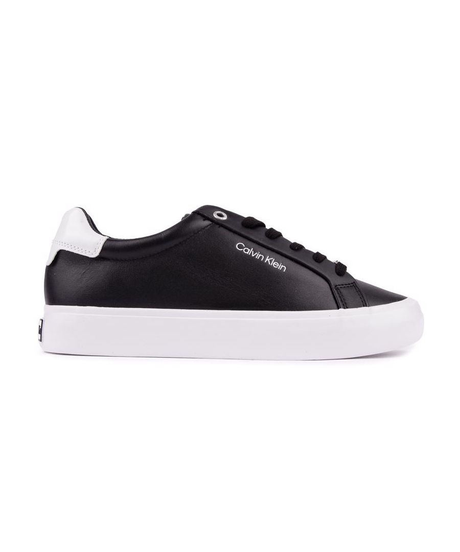 Calvin Klein Womens Vulc Lace Up Trainers - Black Nylon - Size UK 6