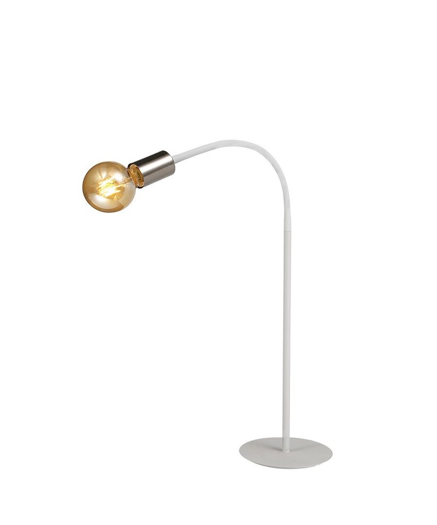 Finish: Satin white, Satin Nickel | IP Rating: IP20 | Height (cm): 50.0-77.0 | Width (cm): 17.0-43.0 | No. of Lights: 1 | Lamp Type: E27 | Switched: Yes - Inline Switch | Dimmable: Yes - Dimmable Lamps Required | Wattage (max): 40W | Weight (kg): 1.6kg | Bulb Included: No