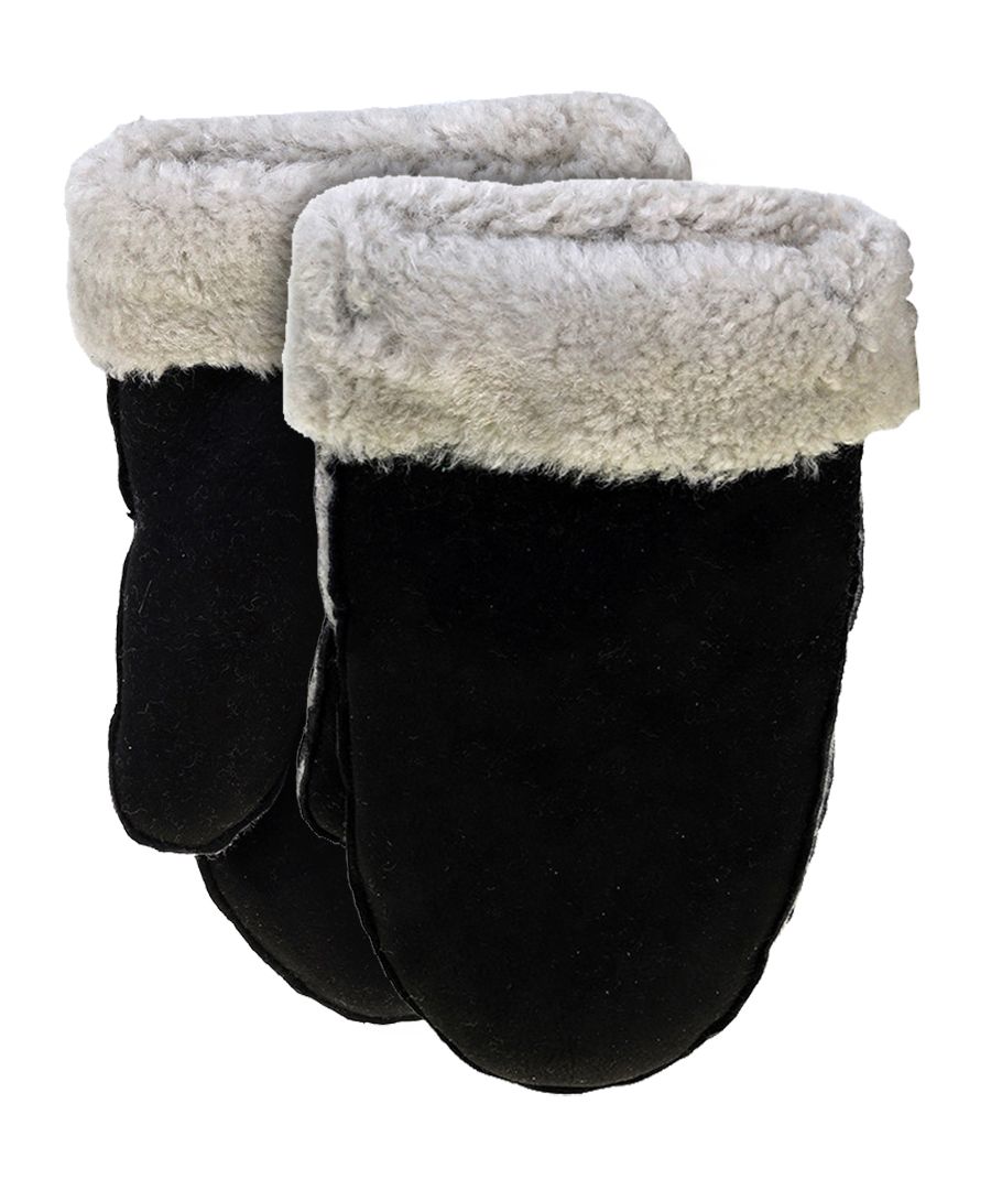 GLENCROFT LADIES SHEEPSKIN MITTENSKeep your hands warm and snug in these cosy, adaptable wholepiece mittens.Made from 100% sheepskin, these gloves feature a turned up cuff to keep your wrists warm.There is a single slot for your thumb, separate to the main slot for your fingers. These mittens are individually crafted, and so the inner fleece lining may vary; some curly, some short or long and extra fluffy. Every mitten is different in its own unique way!These mittens are one size fits all but may vary due to its individual manufacturing. These mittens are available in Black, Brown and Tan.Extra Product DetailsLadies Sheepskin MittensFleece LiningWhole Piece MittensSheepskin Soft MittensOne size fits all100% Sheepskin