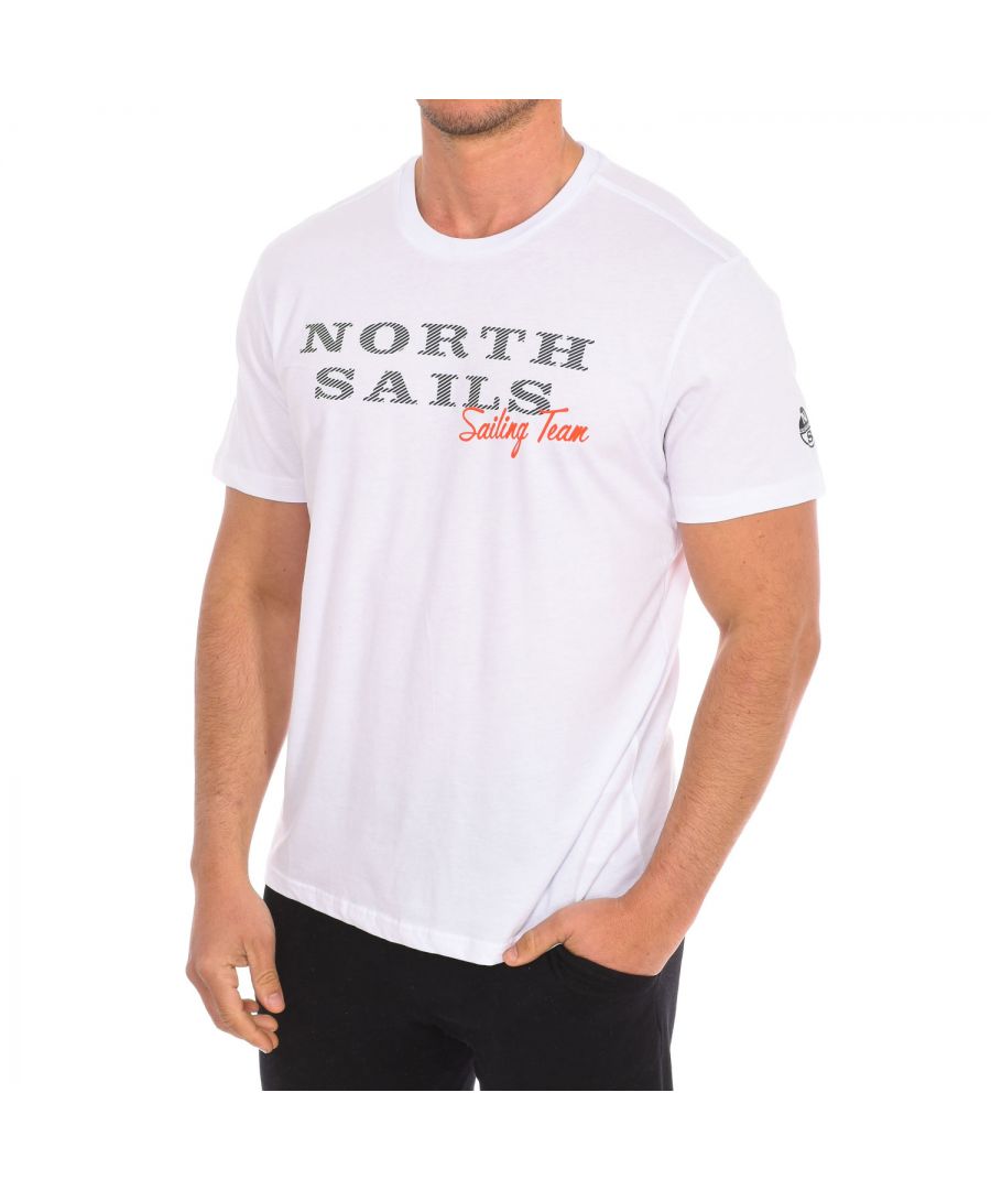 North Sails Mens Short sleeve t-shirt 9024030 man - White - Size 2XL - Secret Sales