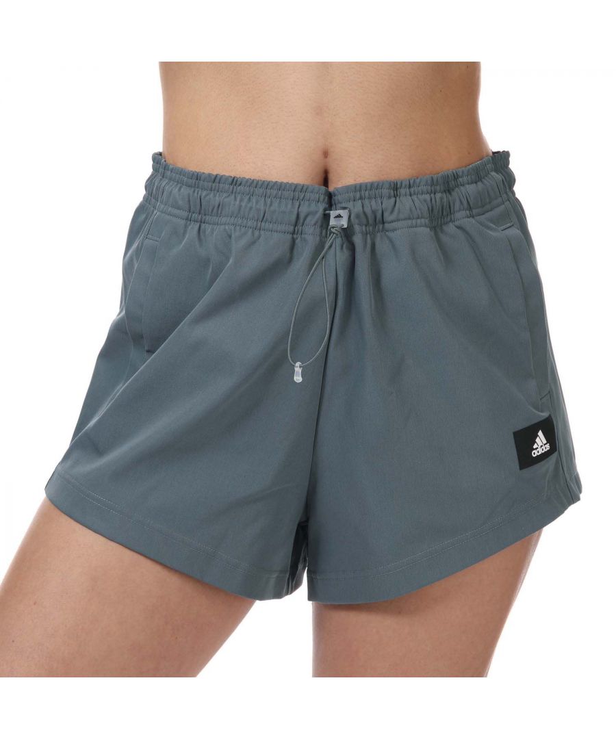 adidas Womenss Sportswear Summer Pack Shorts in Grey - Size UK 16-18 (Womens)