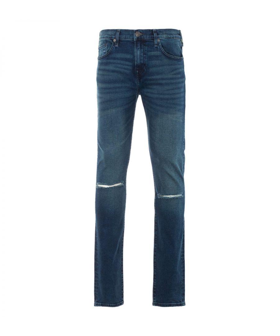 Founded in L.A back in 2002, True Religion have become global denim experts who have redesigned and reinvented the traditional five pocket jean. They quickly became known for quality craftsmanship, bold designs and the iconic lucky horseshoe logo.The Rocco Renegade Relaxed Skinny Fit Jeans boast their bold designs. Crafted from stretch cotton denim with fading, 3D whiskering, and rips at the knees in a classic five pocket design. Finished with horseshoe stitching at the rear pockets and branded leather jacron. Relaxed Skinny FitStretch Cotton DenimFive Pocket DesignZip Fly FasteningRips at the Knees3D Whiskering & FadingTrue Religion BrandingStyle & Fit:Relaxed Skinny FitFits True to SizeComposition & Care:99% Cotton1% ElastaneMachine Wash