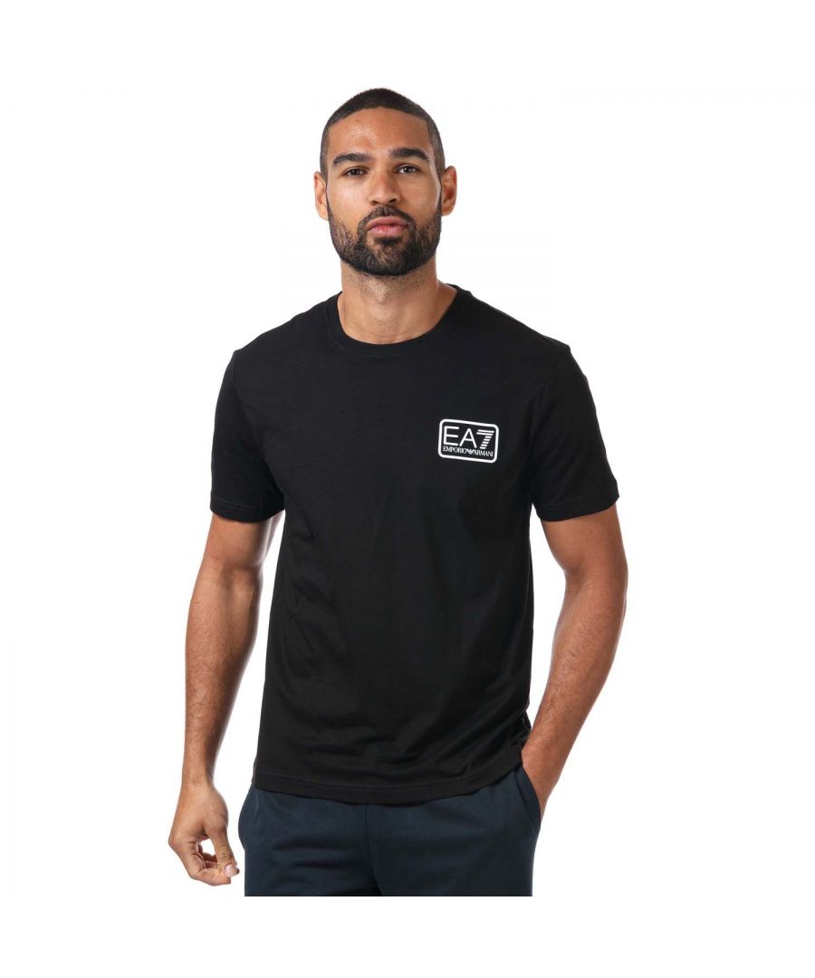 Emporio Armani EA7 Core ID T-shirt van Pima-katoen voor heren, zwart