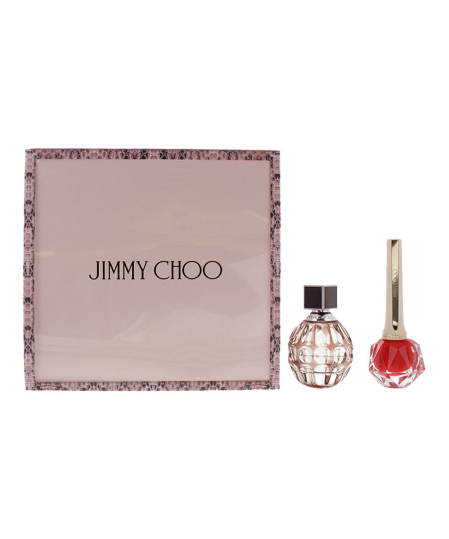 Jimmy Choo is a Chypre Fruity fragrance launched in 2011 as the first fragrance from Jimmy Choo is a Chypre Fruity fragrance for women. The fragrance was created by Olivier Polge who put together top notes of Pear, Mandarin Orange and Green Notes; a middle note of Orchid and base notes of Toffee and Patchouli. The fragrance is a perfect grab and go one, suitable for any casual situation, any time of the year. The most notable note early on is Pear, which is fruity, and zesty, before the Patchouli takes over, along with the sweet and seductive toffee. This is suitable all year round and can be used and has a sexy alluring mysterious side to it. This gift set brings together a 60ml bottle of Eau de Parfum with a 15ml bottle of Jimmy Choo nail polish.