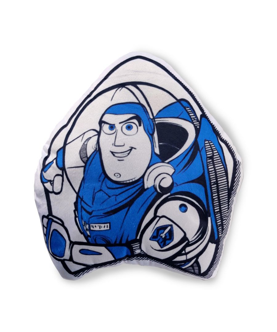 Let your little Toy Story fan have their favorite character nearby with this Toy Story Galactic Hero Cushion. Soft and cuddly, this novelty plush pillow features Buzz Lightyear in bright colors of blue, black and white. This soft, cozy, cuddle-worthy inspired cushion will make a fabulous addition to the sleep space keeping your little one warm and comfortable while they dream of space travel. To infinity and beyond!