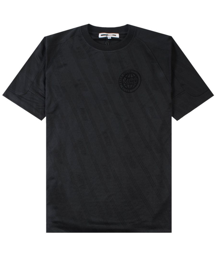 mcq alexander mcqueen mens football style jersey black - size small