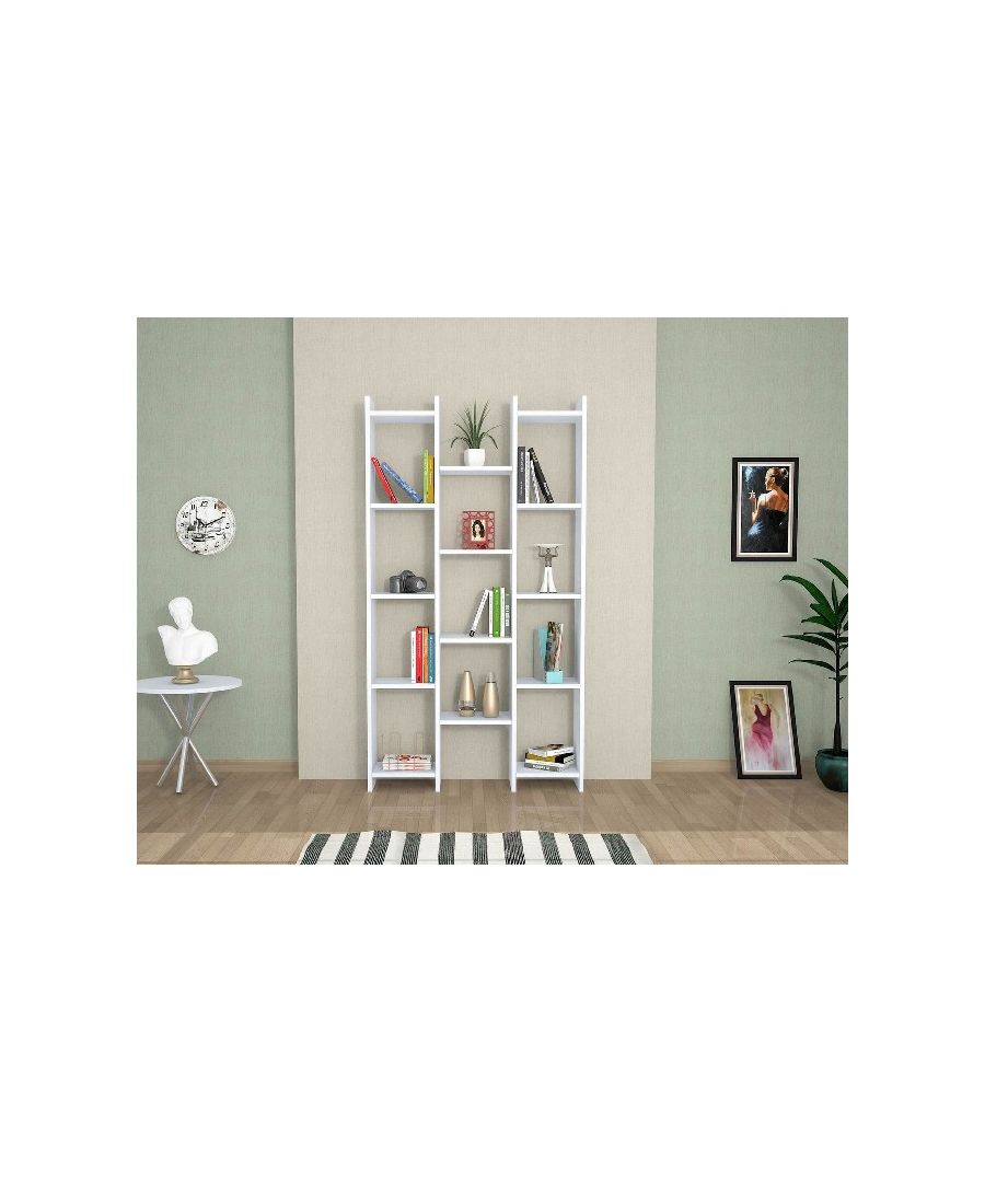 This modern and functional bookcase is the perfect solution for storing your books and furnishing your home in style. Thanks to its design it is ideal for the living area, the sleeping area of the house and the office. Easy-to-clean and easy-to-assemble assembly kit included. Color: White | Product Dimensions: W90xD22xH164 cm | Material: Melamine Chipboard, PVC | Product Weight: 29 Kg | Supported Weight: Each Shelf 5Kg | Packaging Weight: W170xD28xH15 cm Kg | Number of Boxes: 1 | Packaging Dimensions: W170xD28xH15 cm.