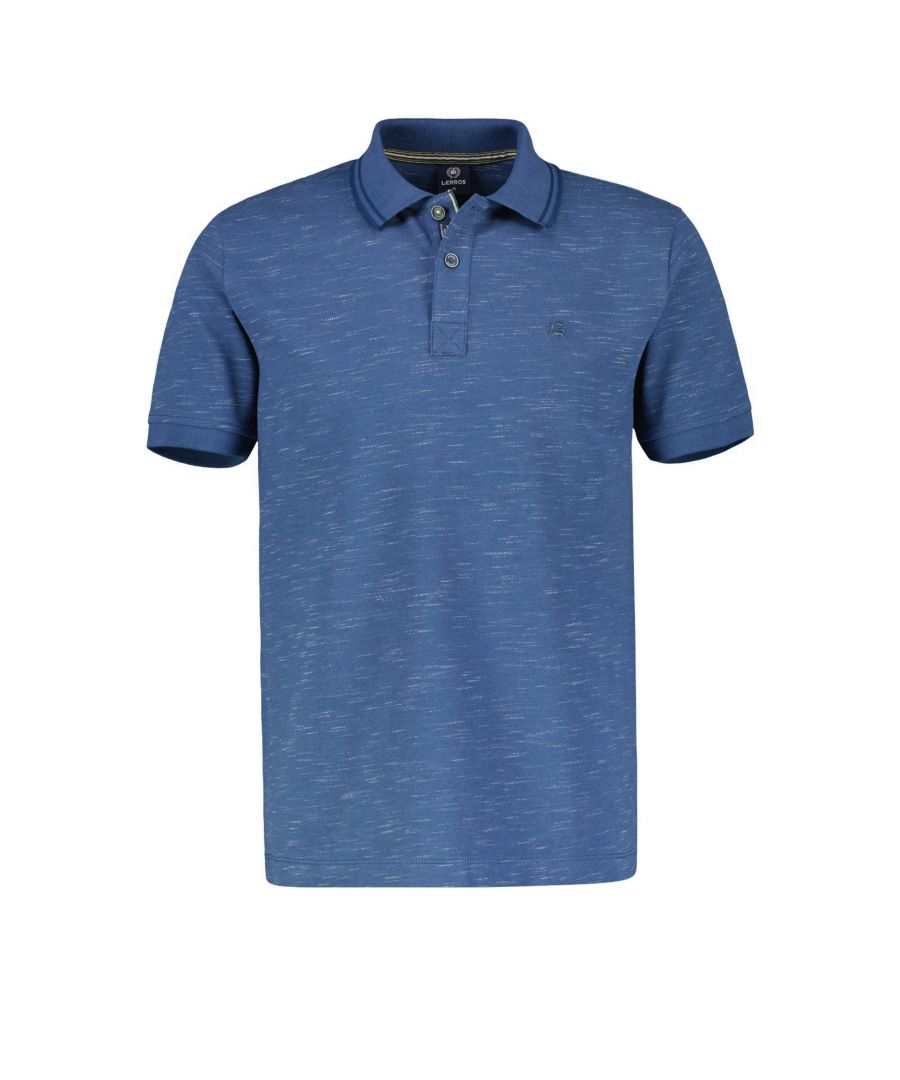 LERROS gemêleerde polo travel blue