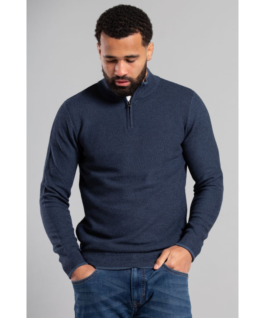 Stay stylish and comfortable in this Kensington Eastside 1/4 zip, honeycomb knit jumper. Made from 100% cotton, this jumper is the perfect addition to your wardrobe. Featuring a classic design and high-quality construction, it's the perfect choice for any casual occasion. Machine washable for easy care.
