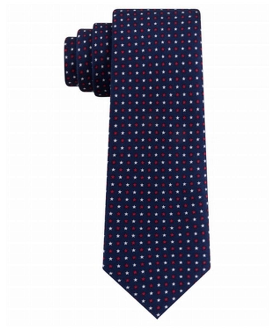 Image for Tommy Hilfiger Men's Neck Tie Blue One Size Micro Stars All Over Silk