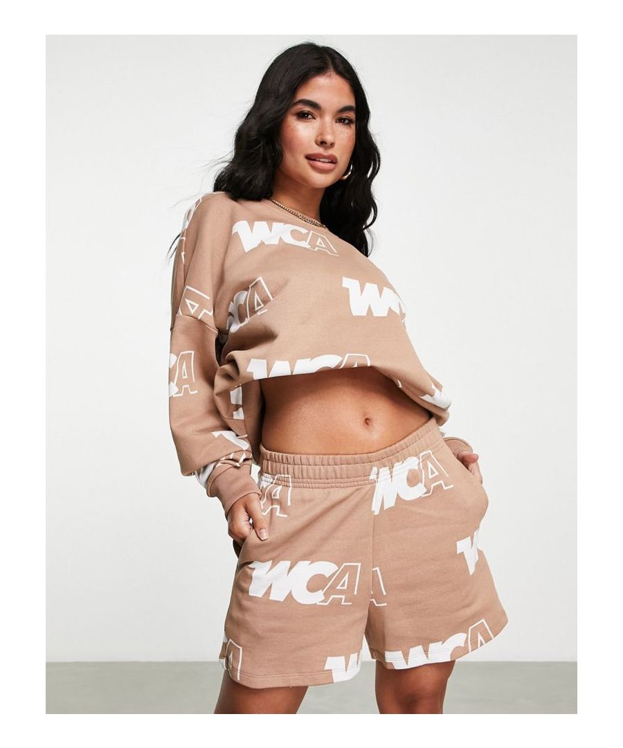 Shorts by ASOS DESIGN Part of a co-ord set Sweatshirt sold separately Regular rise Elasticated waistband Functional pockets Regular fit Sold by Asos