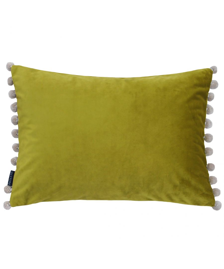 The name gives away this cushion’s greatest asset. The Fiesta cushion, aptly named after the Spanish word for festival, is a plethora of bright colours and mixed tones. The velvet body of the cushion is an absolute delight to touch thanks to its sublimely soft texture and catches the light from every angle. Contrasting coloured pompoms feature along the edges to further enhance the fun and tactile nature of this cushion. With a hidden zip closure nothing takes away from this cushions unique design. While this Polyester Filled Cushion is not machine washable due to its gorgeous pompoms it is iron appropriate.