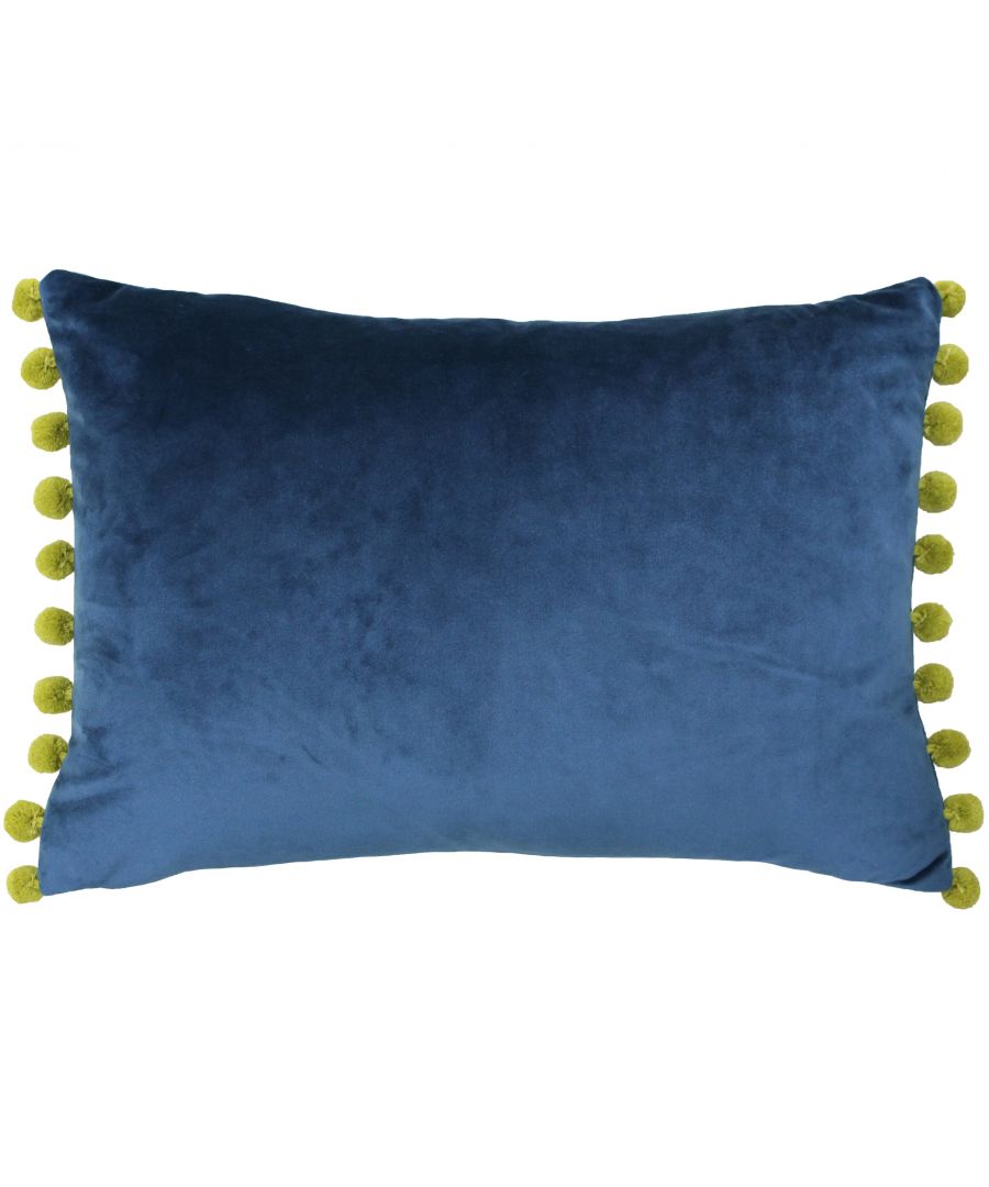 The name gives away this cushion’s greatest asset. The Fiesta cushion, aptly named after the Spanish word for festival, is a plethora of bright colours and mixed tones. The velvet body of the cushion is an absolute delight to touch thanks to its sublimely soft texture and catches the light from every angle. Contrasting coloured pompoms feature along the edges to further enhance the fun and tactile nature of this cushion. With a hidden zip closure nothing takes away from this cushions unique design. While this Polyester Filled Cushion is not machine washable due to its gorgeous pompoms it is iron appropriate.