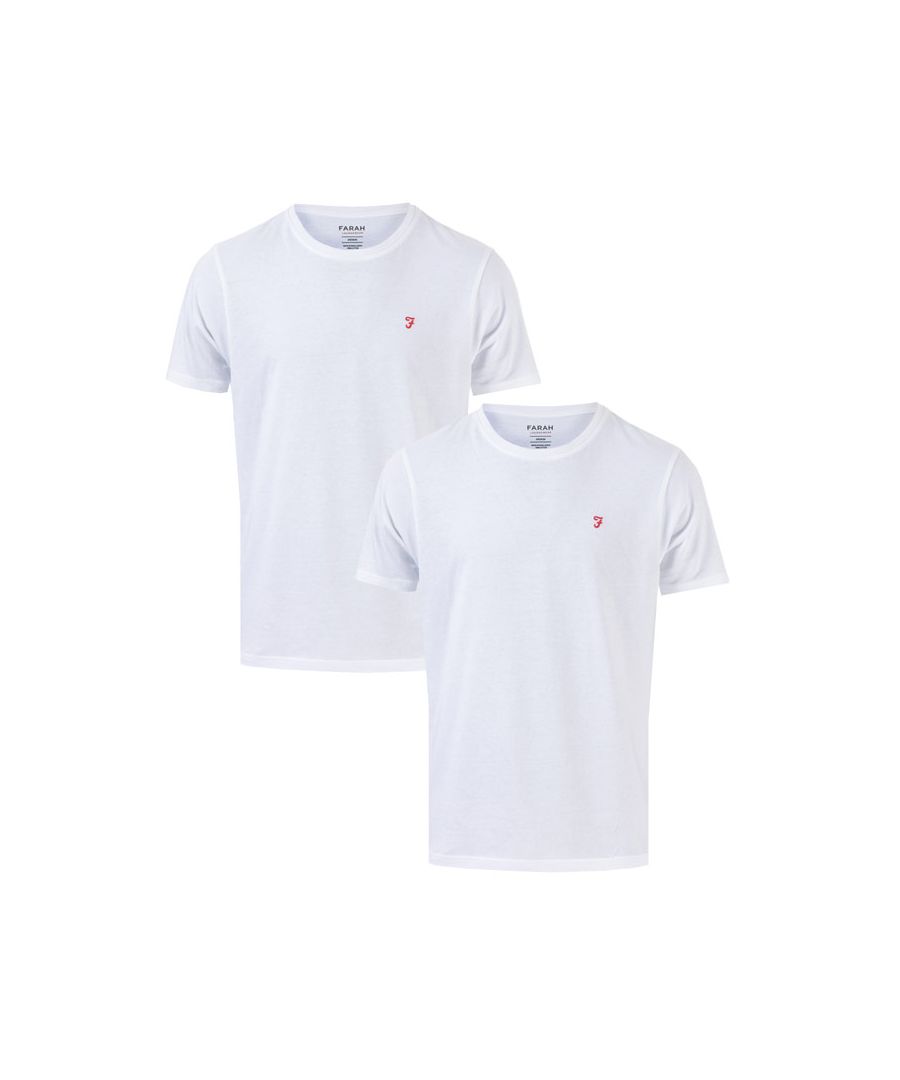 Image for Men's Farah 2 Pack T-Shirts in White