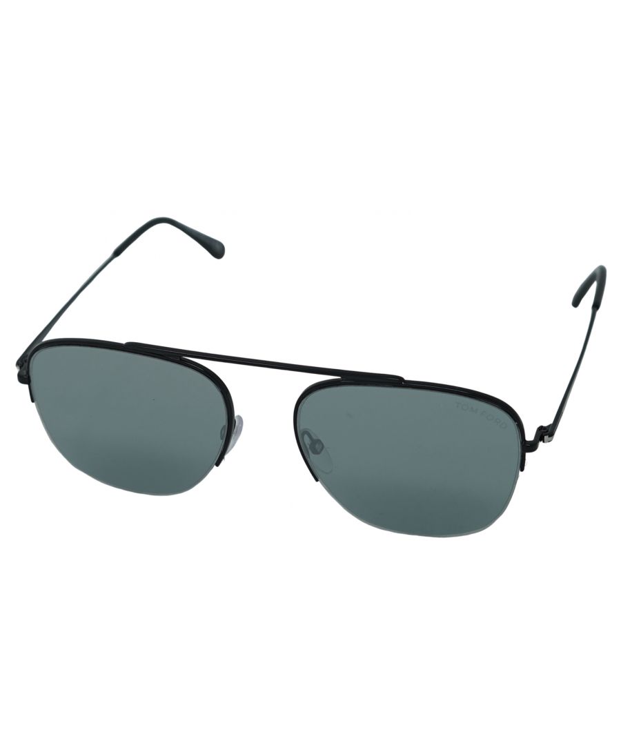 Tom Ford Mens Abott Aviator Sunglasses FT0667 01C - Black - One Size