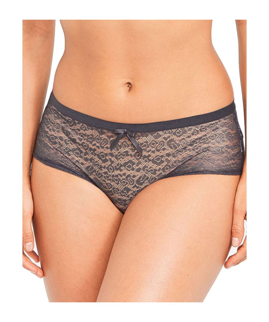 Freya Fancies, a charming and stylish mix-and-match range which features intricate sheer stretch lace for a romantically chic look.  The hipster shorts offer full coverage on the rear and an overall semi-sheer look made from intricate stretch lace.  Complete with a smooth elastic waistband and a sleek Freya printed satin bow.  Ideal for everyday wear!