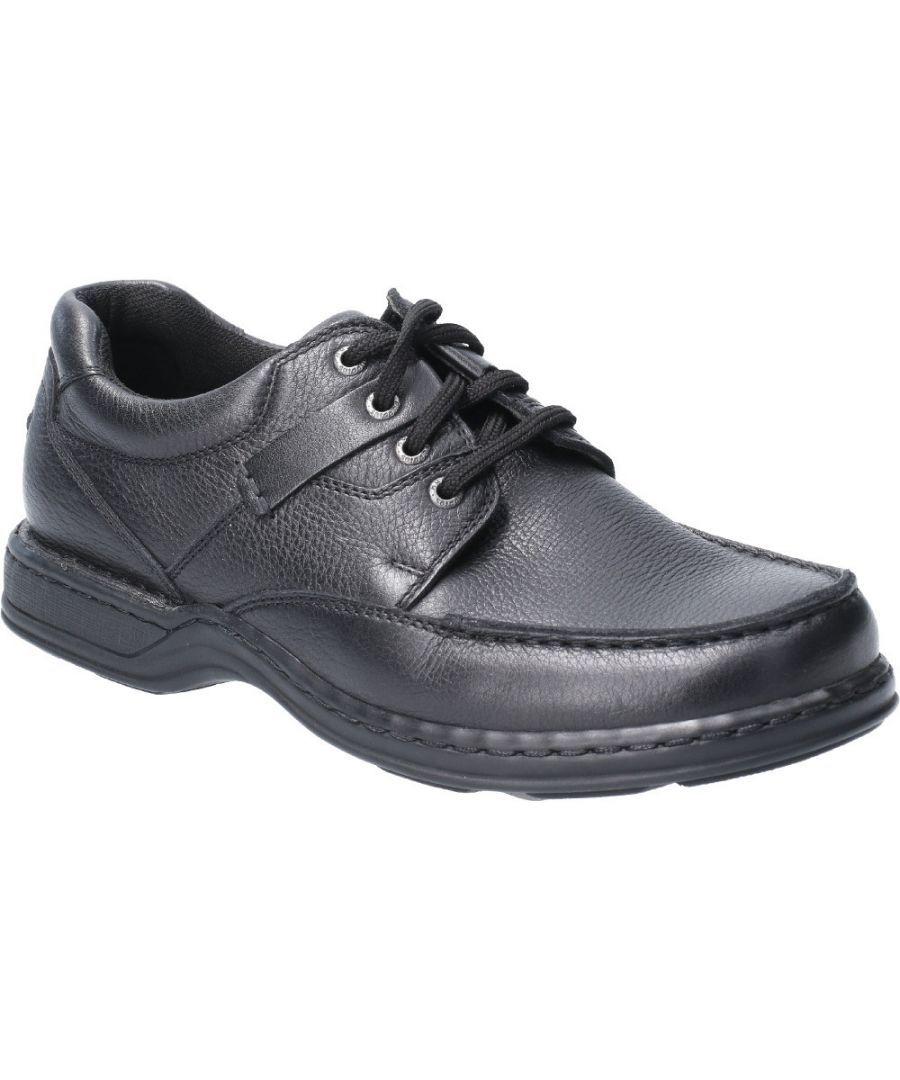 Mens casual lace up shoe Randal II from Hush Puppies; perfect for relaxed day-to-day styling with comfortable casual leather uppers, padded collar, breathable lining, body gel technology insole and hardwearing sole for superior comfort all day.