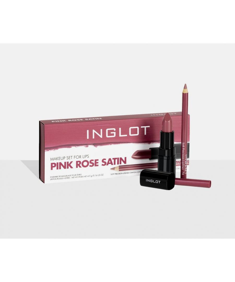 Image for Inglot Makeup Set for Lips - Pink Rose Satin
