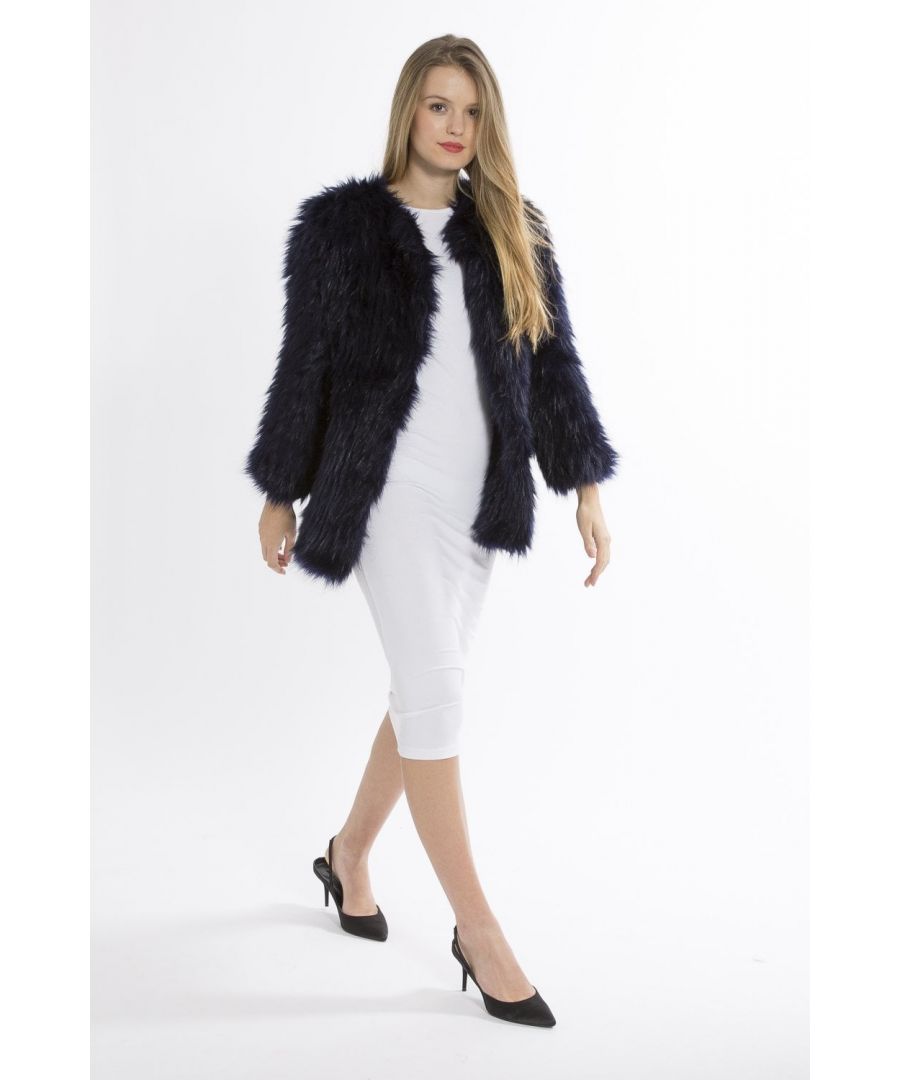 Image for Hand Knitted Faux Fur Jacket