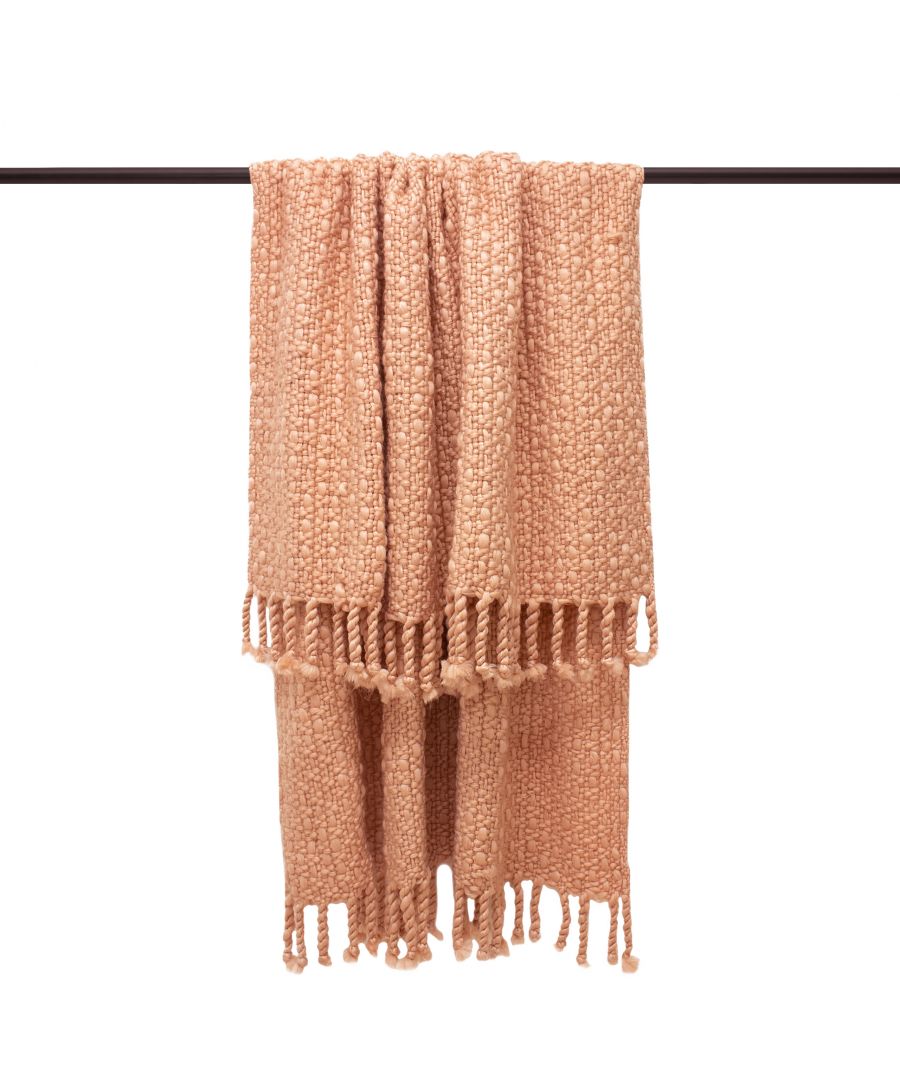 Perfect for those who love a winter warmer, this beautifully soft, chunky knitted throw will instantly have you curling up on the sofa or bed. Finished with large twisted tassels, this design will be stand out from any décor. Once you are wrapped up within its soft textured layers, you’ll struggle to put the throw down.