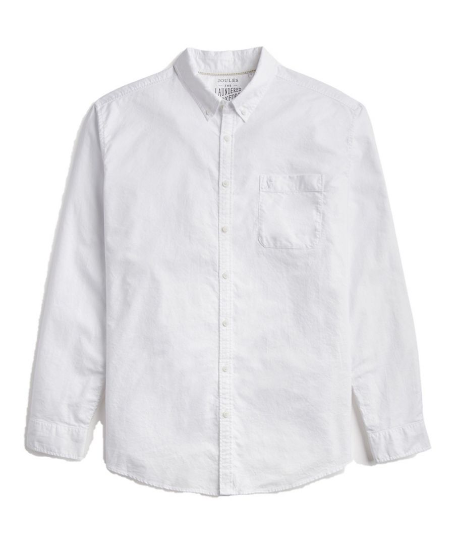 Image for Joules Mens Laundered Long Sleeve Classic Fit Oxford Cotton Shirt