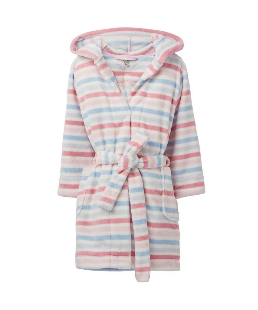 Image for Joules Girls Teddy Hooded Super Soft Tie Waist Dressing Gown