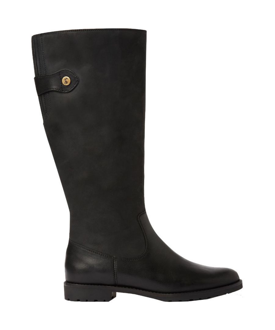 Image for Joules Womens Canterbury Leather Zip Up Knee High Boots