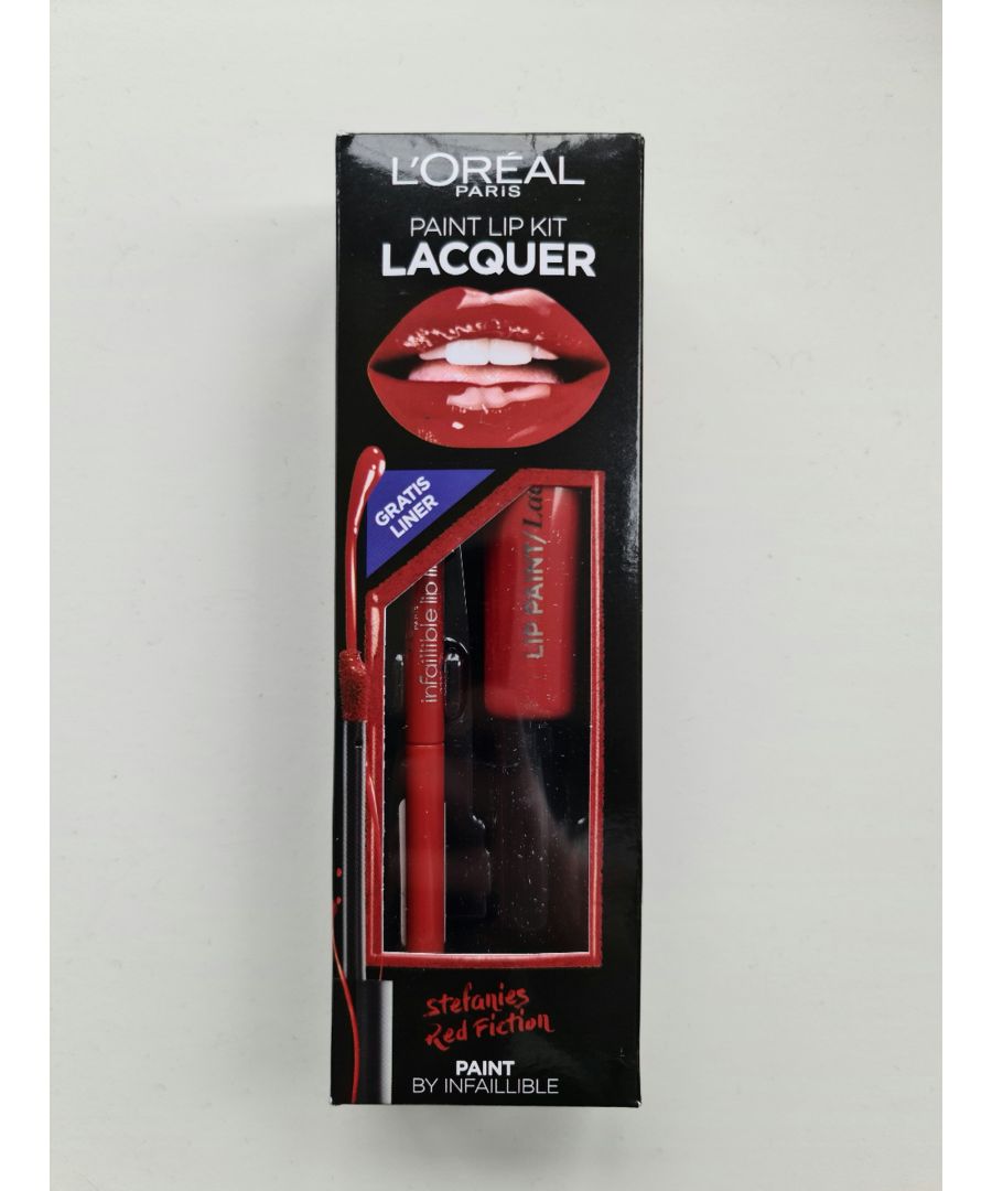 Image for L'Oreal Paris Lacquer Lip Paint Kit - Red Fiction