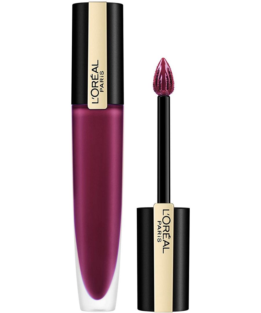 Sign your lips in statement colour with new L'Oreal Rouge signature metallic colour ink. A collection of 6 Metallic Lip inks that combine unapologetically bold colour with a super-lightweight finish, for the ultimate bare-lip sensation. Say goodbye to compromise- long-lasting no longer means thick, heavy and uncomfortable matte finish. The Oil-in-water formula lets lips breathe, leaving a memorable mark but a forgettable feel for the ultimate all-day comfort. Every swipe will provide an instant pure colour statement that lasts With a soft-metallic finish. With 6 on-trend shades from a bold metallic red to delicate rose gold every woman can sign her look with her own statement colour. Sign your lips in statement colour with new L'Oreal Rouge signature metallic colour ink. A collection of 6 metallic Lip inks that combine unapologetically bold colour with a super-lightweight finish, for the ultimate bare-lip sensation. Say goodbye to compromise- long-lasting no longer means thick, heavy and uncomfortable matte finish. The Oil-in-water formula lets lips breathe, leaving a memorable mark but a forgettable feel for the ultimate all-day comfort. Every swipe will provide an instant pure colour statement that lasts With a soft-metallic finish. With 6 on-trend shades from a bold metallic red to delicate rose gold every woman can sign her look with her own statement colour.