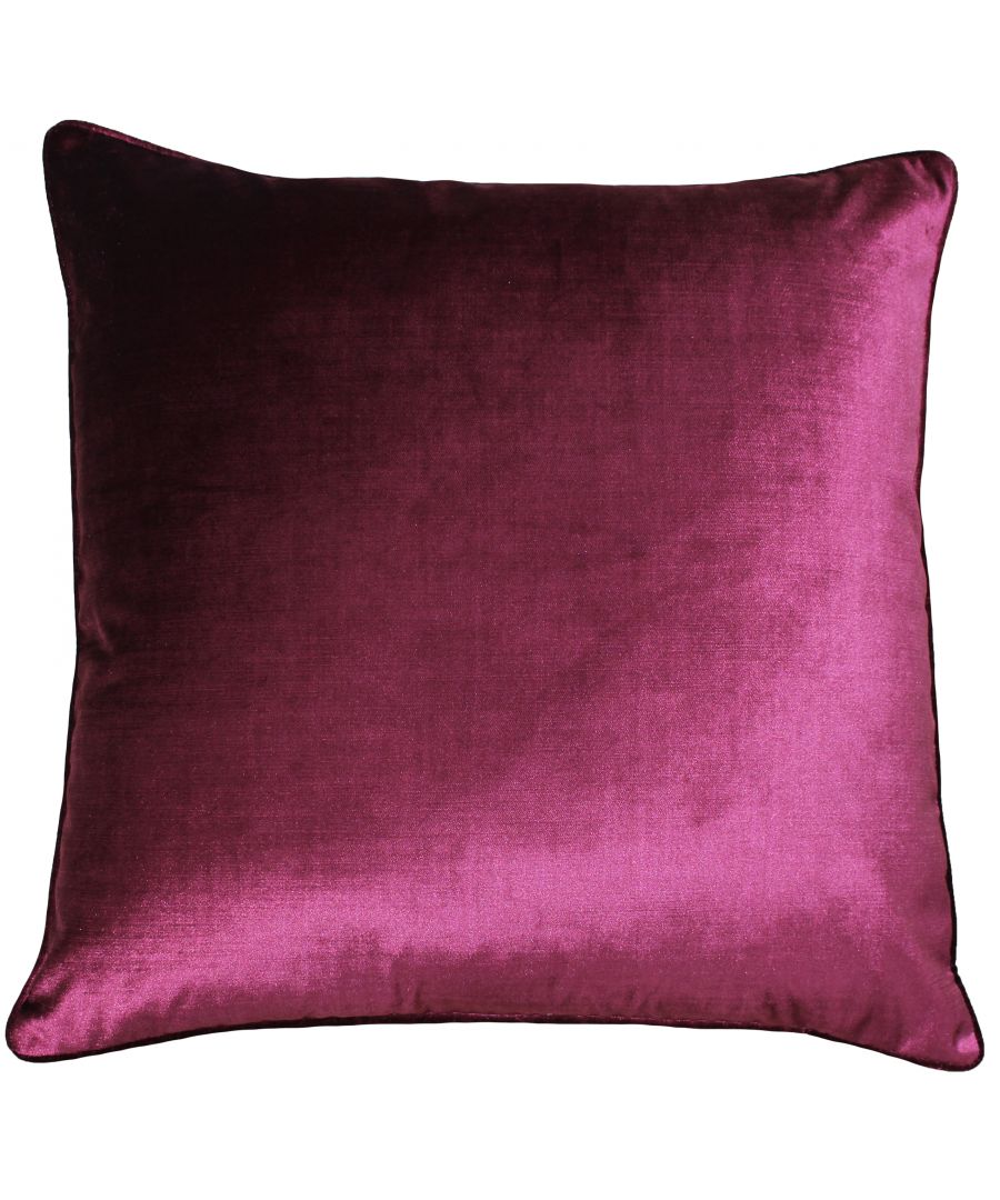 Classic and effortless the Luxe Velvet Polyester Filled Cushion works in a range of home interiors. This gorgeous Polyester Filled Cushion has an incredibly soft faux velvet front and reverse giving it an opulent sheen. With such a huge range of colours available you’ll be able to mix and match to compliment any interior. With a hidden zip design and a piped border this cushion has a timeless design. Made of 100% polyester these cushions are hard-wearing making them great for households with children or pets. This Polyester Filled Cushion is also easy to care for as it is fully machine washable at 30 degrees and tumble dry and iron appropriate.