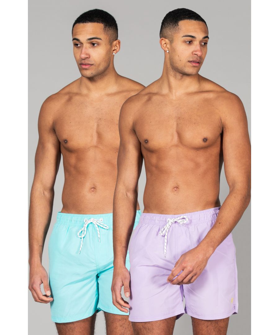 Kensington Eastside Mens Multi 2-Pack Colour Swim Shorts - Multicolour - Size 2XL