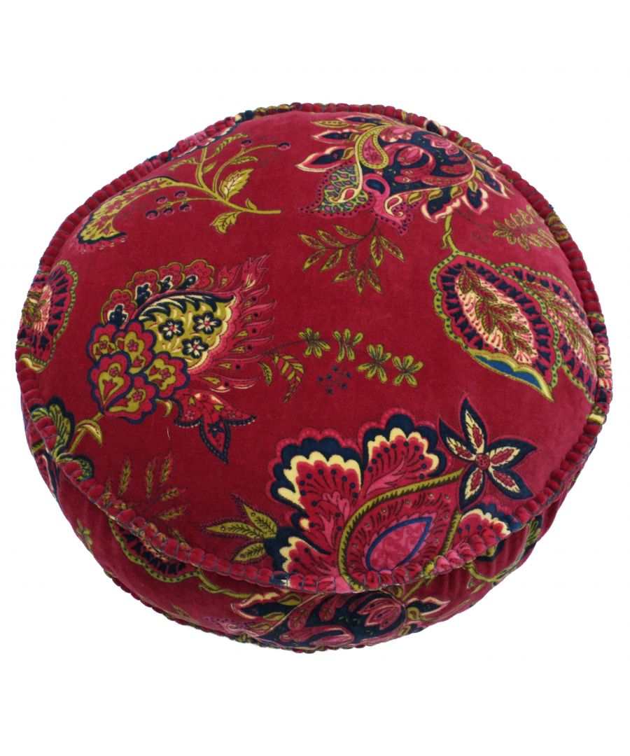 Riva Home Malisa 50X12 Rd PCushion Pomegranat Cotton - Size One