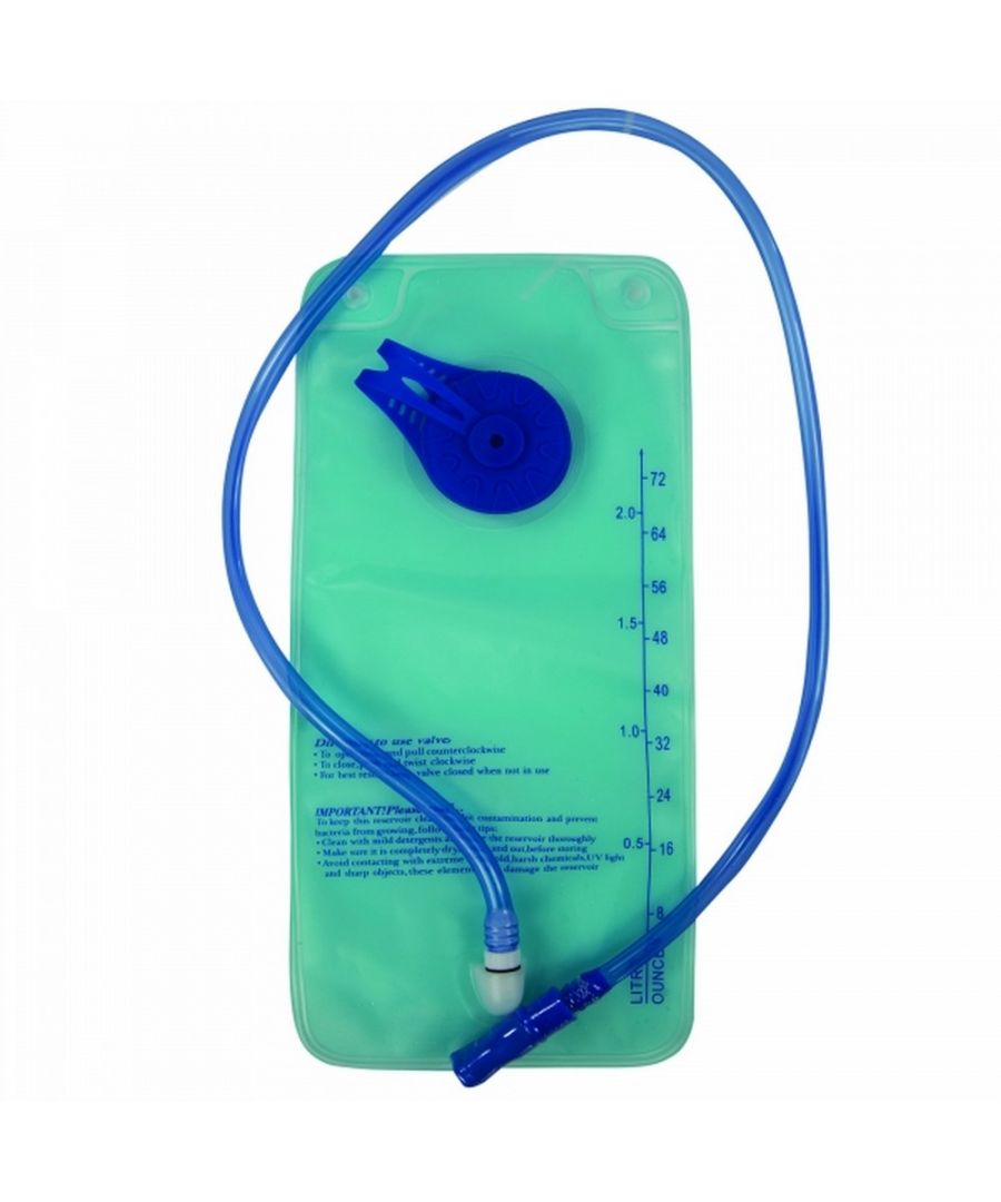 2L capacity. With taste-free bite valve. Works with most hydration rucksacks. Made from tough-wearing TPU with capacity markers for measuring your intake. Ideal as a spare or replacement.