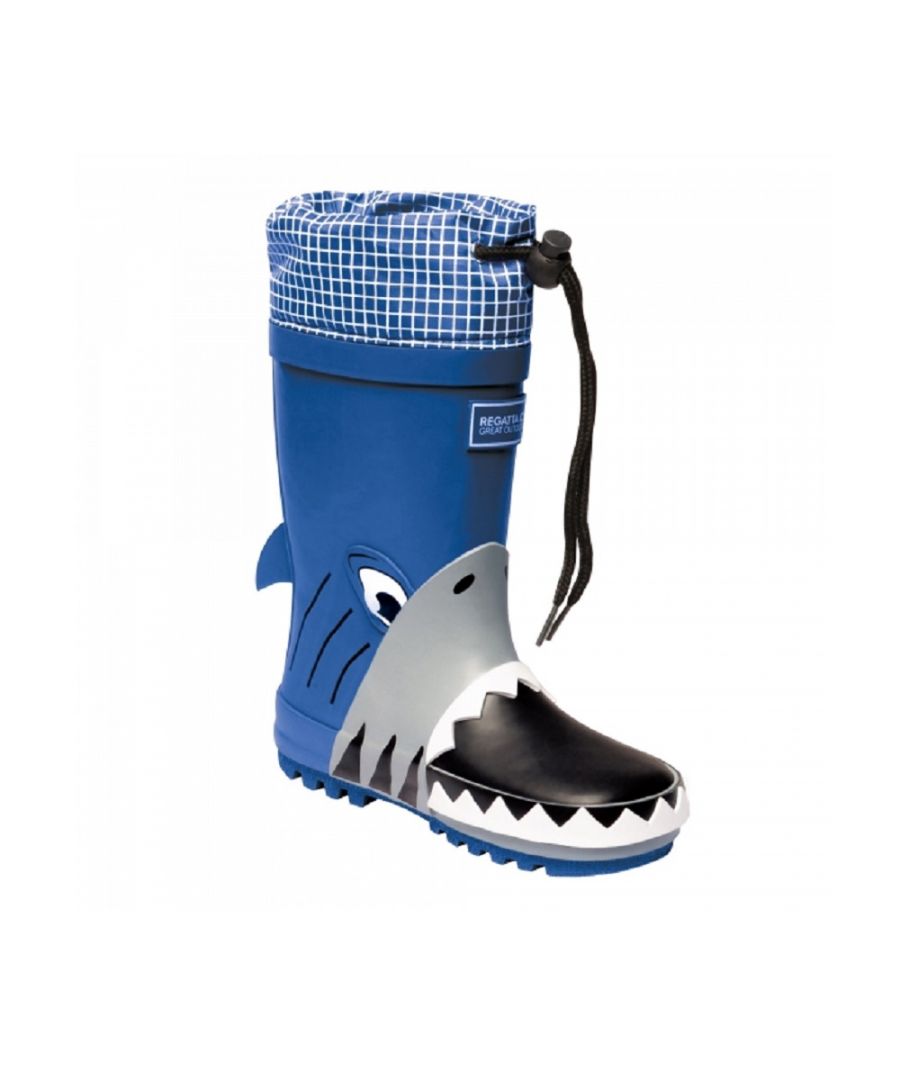 Dare 2B Boys Childrens/Kids Mudplay Dinosaur Wellingtons (Shark/Nautic) - Multicolour - Size 1