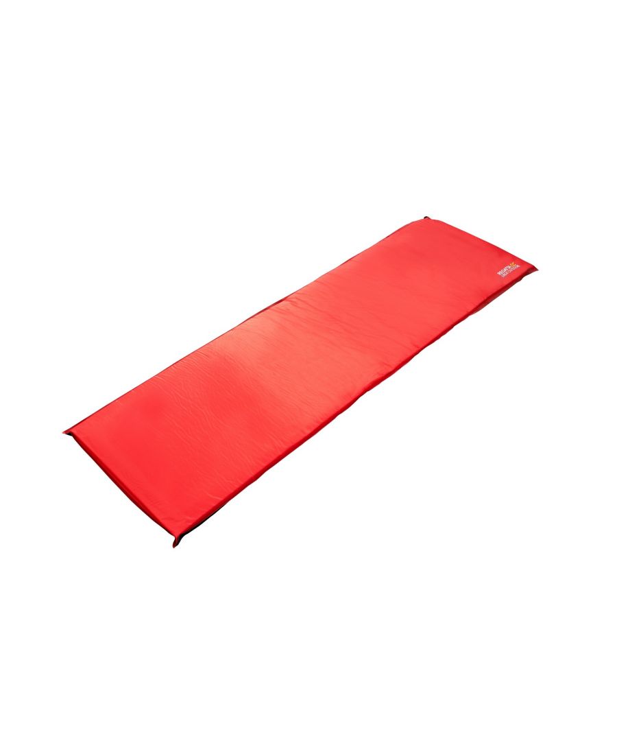 Lightweight and compact self-inflating roll mat. 100% Polyester.