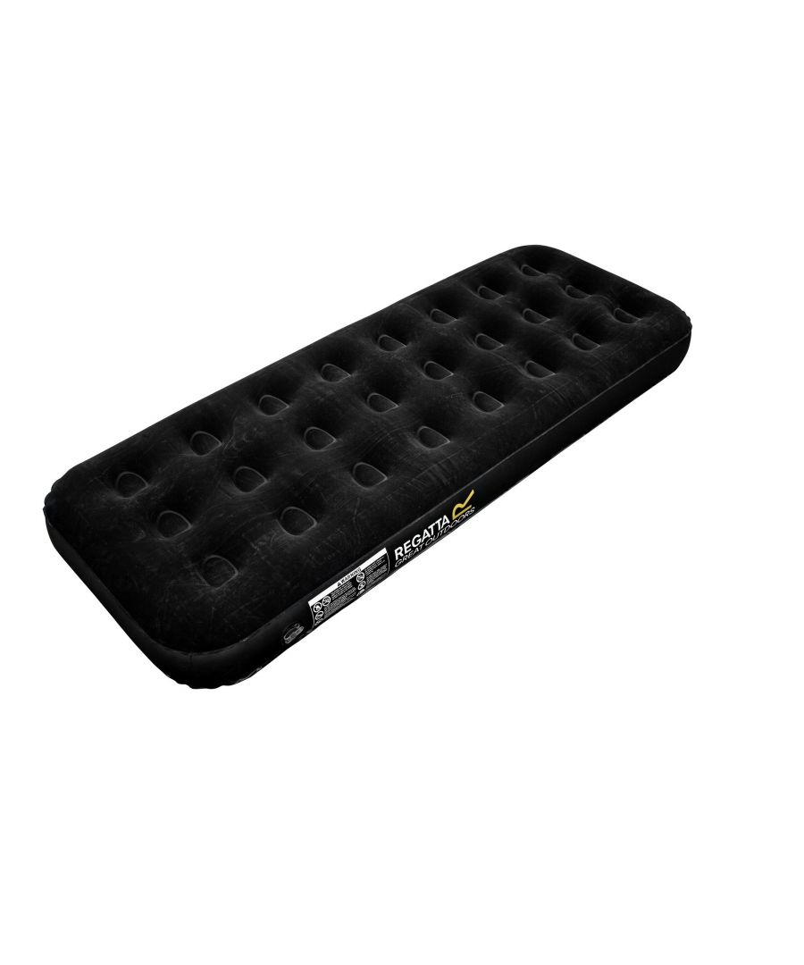 Image for Regatta Great Outdoors Flock Inflatable Single Airbed (Black)