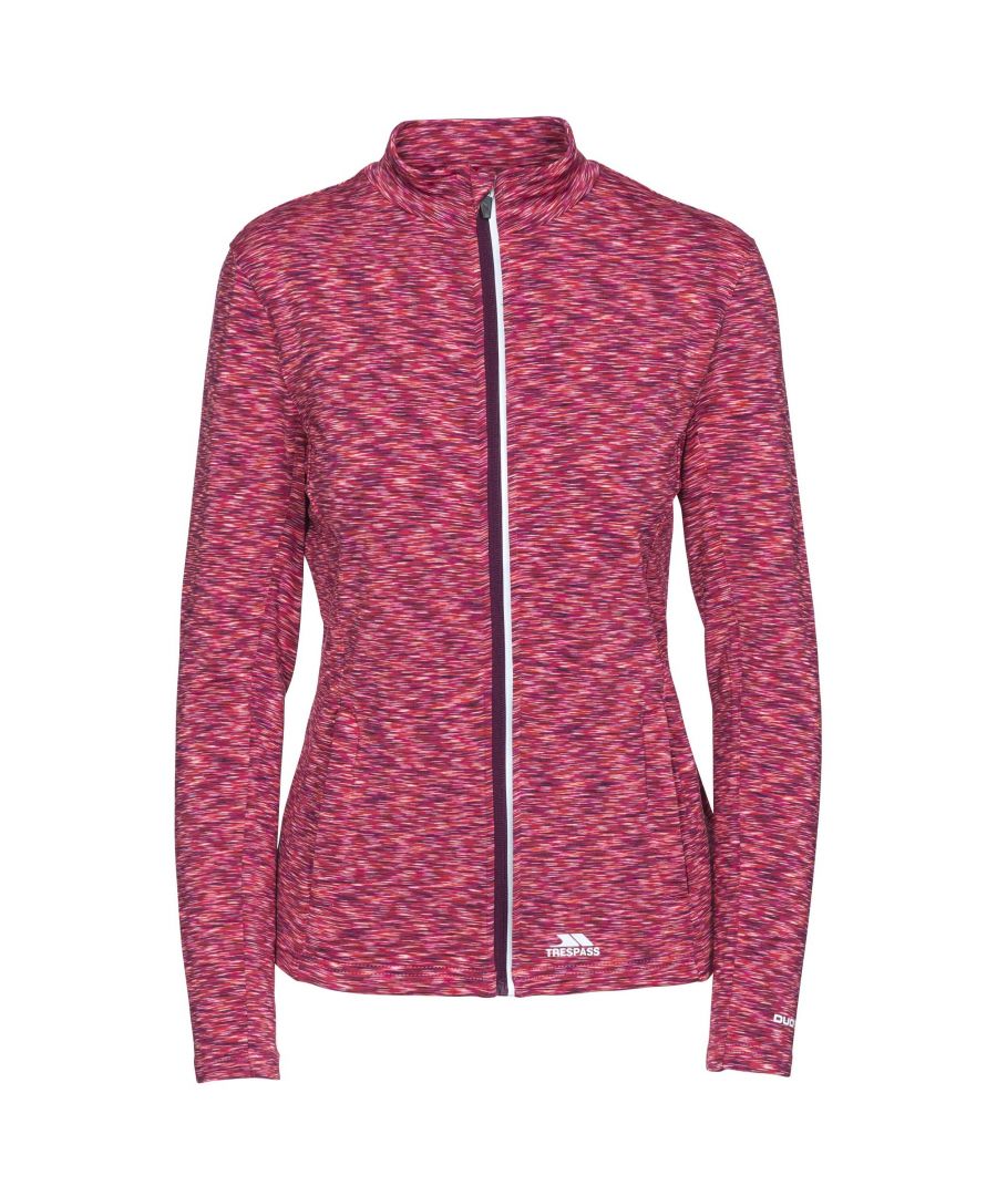 Trespass Teegan Womens Reflective Quick Dry Long Sleeve Full Zip Active Top
