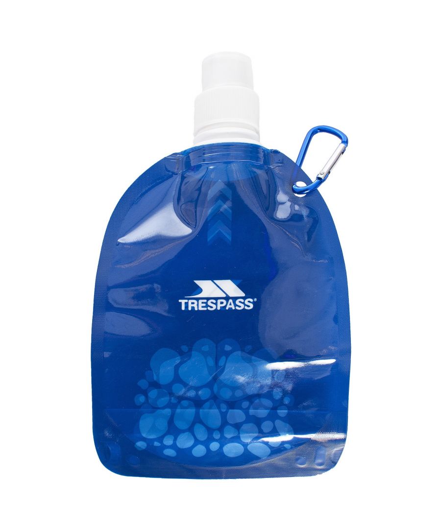 Kleine opvouwbare drinkfles. 350ml capaciteit. Bijtklep. Karabijnhaakclip. BPA-vrij.