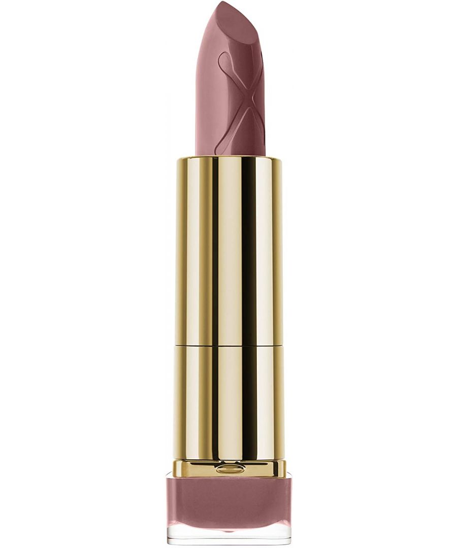 Max Factor Colour Elixir Lipstick is specifically developed to ive rich colour & moisture in one swipe that lasts up to 24 hours. Our amazing much-loved lipstick has a unique nourishing elixir formula, contain in a blend of 60% emollients, conditioners & antioxidants including vitamin E, that continuously cares for your lips and that lasts up to 24 hours. Our rich colour Delivers saturated & Intense colour in one swipe so you can see the colour impact instantly. It's comfortable to wear, feels lightweight, & lid es on smoothly & evenly. Available in a wide rane of Wearable trendy shades, from nudes & Browns, pinks & mauves, to your classic red.