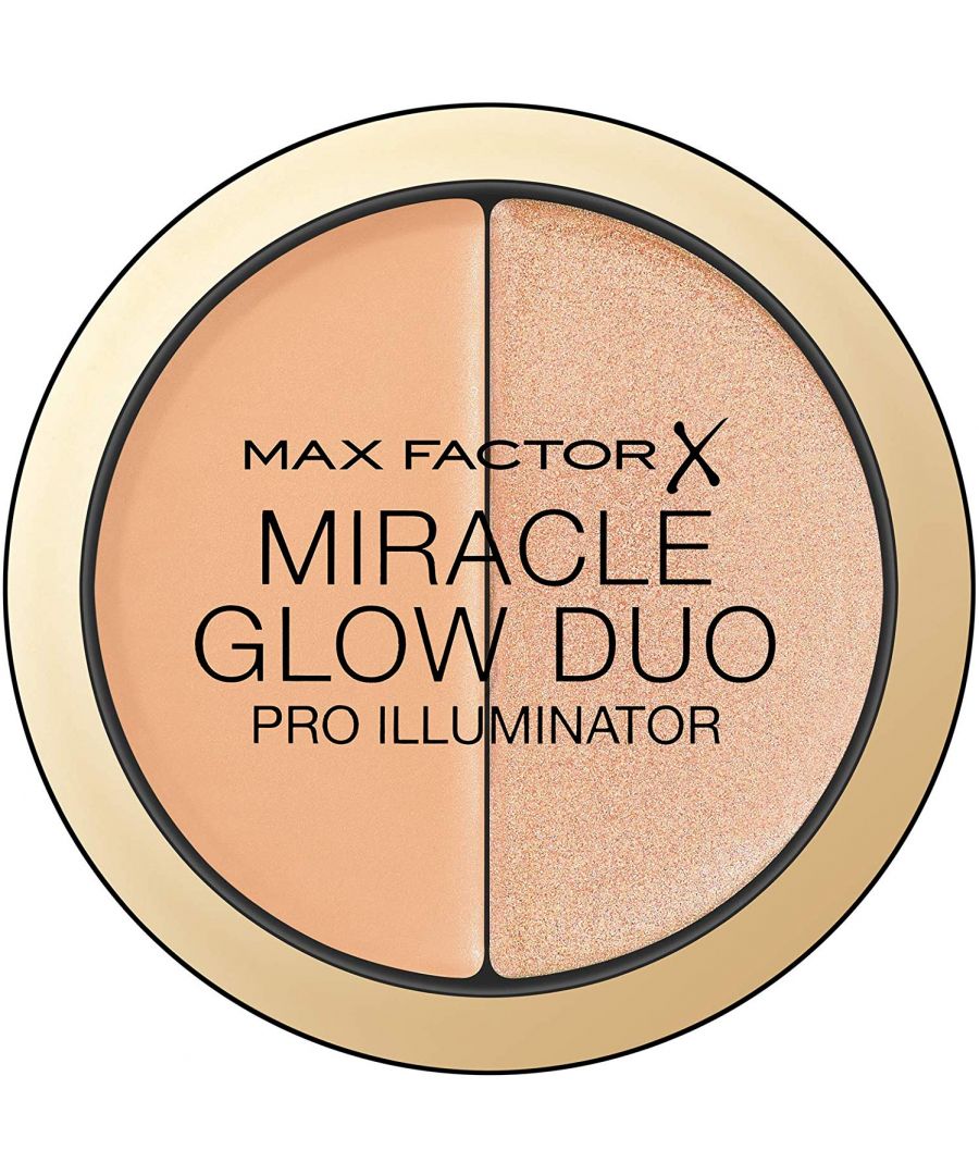Miracle Glow Duo is a duo of creamy highlighters: one matte higlighter to perfect skin and one shimmery highlighter to boost radiance and glow. Use them alone or in combination. Shades have been designed by Max Factor make-up artists to virtually suit every skin tone. Creamy soft texture allows for a quick and easy highlighting look as formula is easily blendable and buildable. Highlighting adds more light and is used to emphasise the angular areas on your face that naturally catch light.