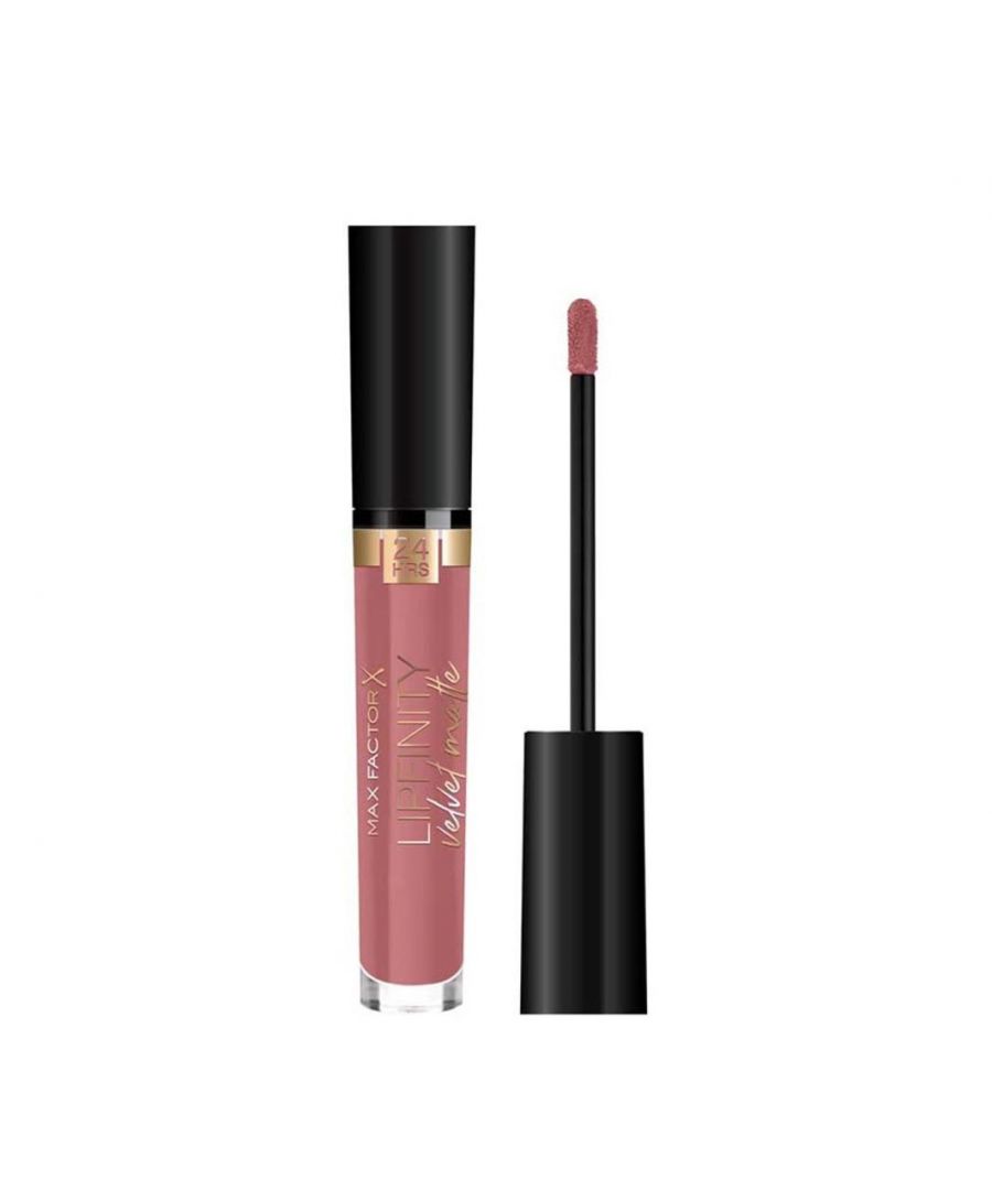 Master the art of the matte look with Max Factor Lipfinity Velvet Matte. The long-lasting, high-impact formula gives a silky velvet finish that lasts all day. Max Factor Makeup Artist Tip: Dab a lighter shade at the centre of your bottom lip to make your lips appear fuller.