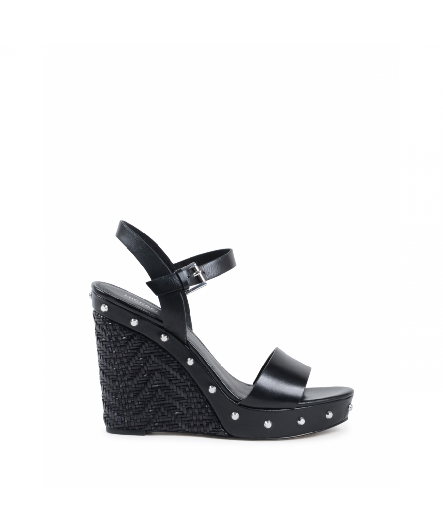 black designer wedges