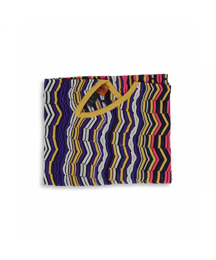 By: Missoni- Details: POI1VMD61520002- Color: Multicolor - Composition: 46% Viscose + 22%AO + 16% Wool + 16%PO - Measures: 100X100 cm - Made: ITALY - Season: SS