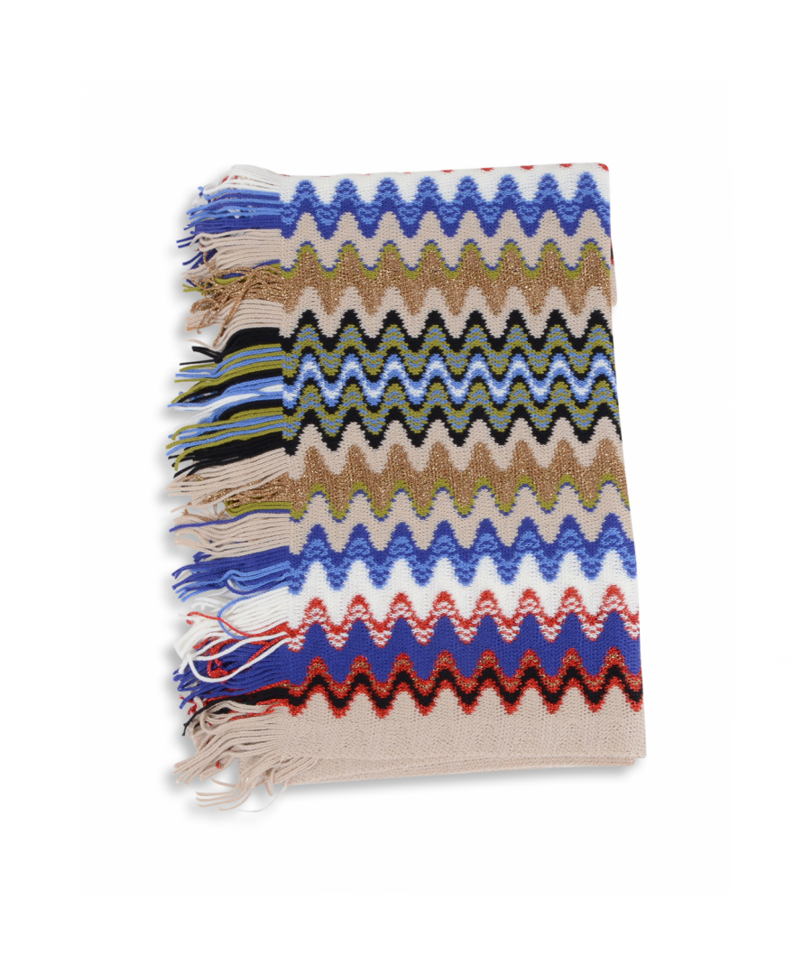 By: Missoni- Details: SC39WMD67940001- Color: Multicolor - Composition: 24%WO +42% +16%VI + 18%PA - Measures: 45X190 cm - Made: ITALY - Season: FW