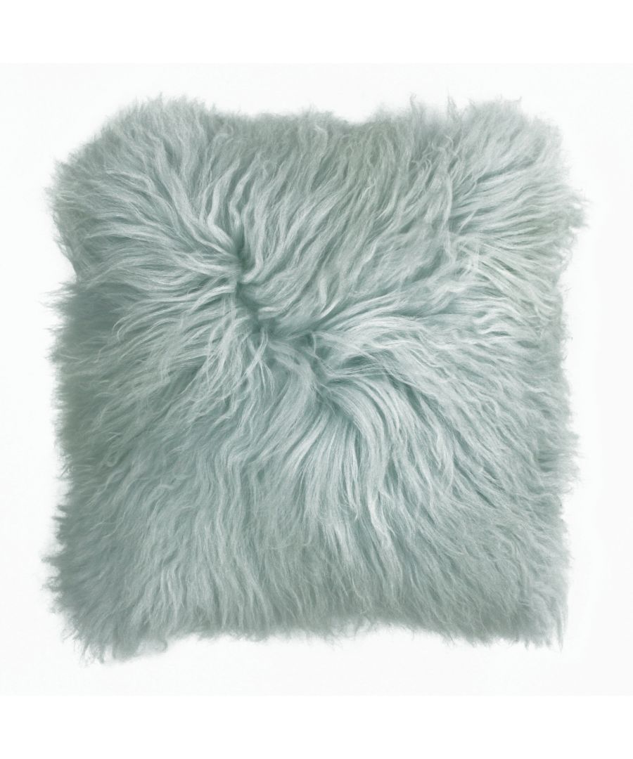 Irresistibly gorgeous the Mongolian Polyester Filled Cushion is an absolute dream to own. Washed fur in subtle colours is a trending fabric and can be found in the homes of some of the most influential people. Made from 100% natural sheepskin fur you'll be running your hands through its softness for years to come. The face of this cushion has a deep pile, fur front in a range of soft pastel colours while the reverse is made of soft faux suede in colour-coordinated tones. Complete with knife edging and a zip closure, concealed with a strip of fabric, this cushion is unbelievably cosy and will work perfectly on sofas and beds. Versatile and adaptable this Polyester Filled Cushion can be worked into a range of interiors such as a minimalist bedroom display or to add a soft touch to a leather sofa. Please note fur texture ranges and may appear curlier or straighter to image. To ensure this cushion will last for years to come treat it carefully and dry clean only. Do not iron and lay flat to dry for the best results.