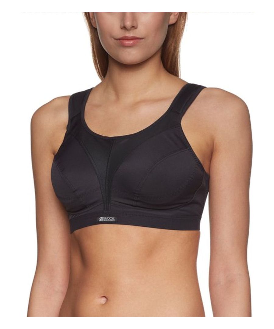 Shock Absorber Active D+ Classic Support bra for D-H cups offers high impact support and fuller coverage and a flattering rounded shape.  The moisture wicking draws moisture away from the body to keep you dry and comfortable during exercise.  This sports bra is Ideal for high impact exercise: Running, Aerobics, Horse Riding, Hockey, Netball & Racket Sports. Fastens at the back with a 3 hook and eye closure.