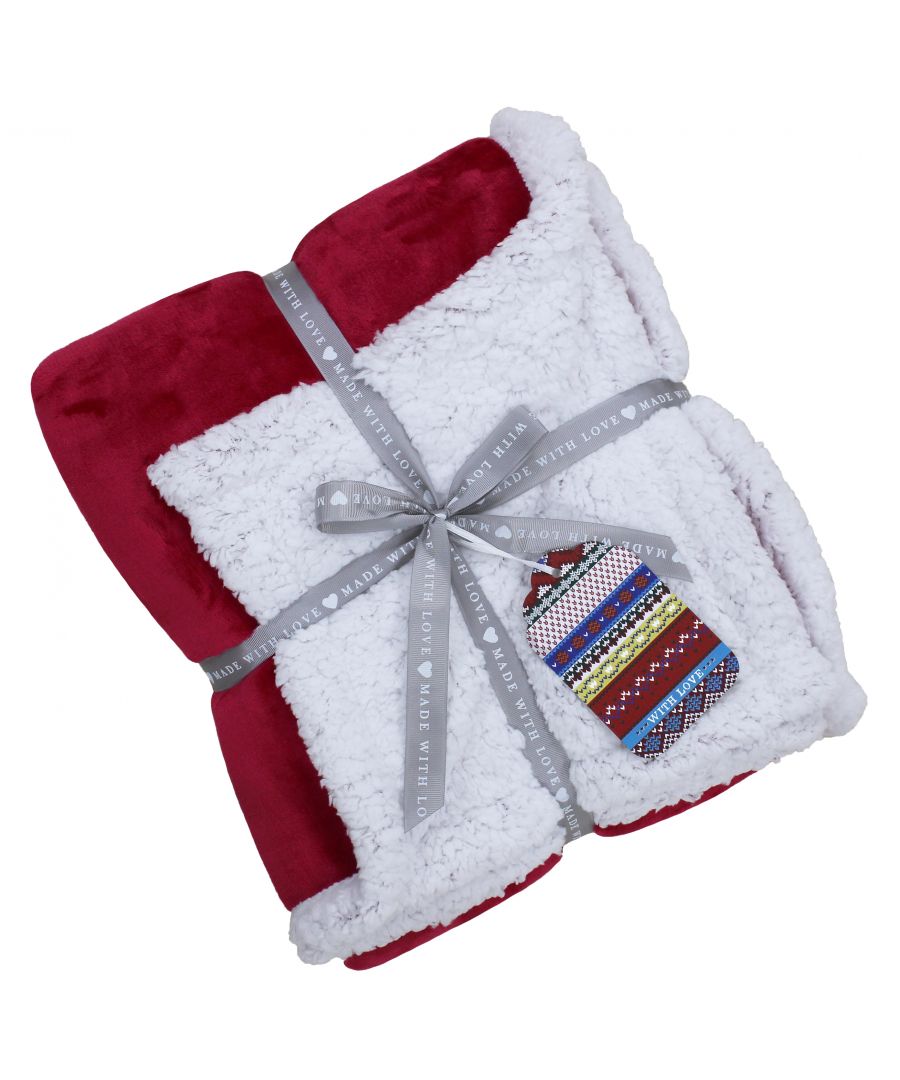 Image for Lux Sherpa Fleece 127X152 Red